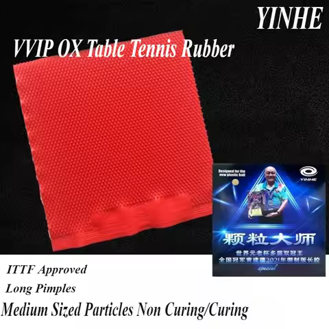 YINHE VVIP OX Table Tennis Rubber Long Pimples Medium Sized Particles Non Curing/Curing Ping Pong Si