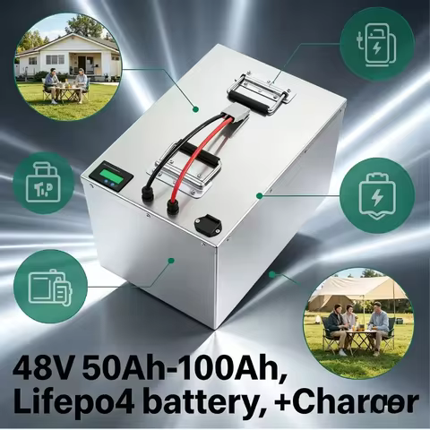 48V LiFePO4 Battery 50Ah-100Ah | Ryobi RM480e RM300e ZT480ex 300MV Zero Turn Mower Battery, Deep Cyc