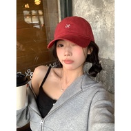 Wine Heart Rum/Retro Soft Top Embroidered Baseball Cap Women's Spring and Summer New All-match Small