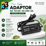 Universal AC to DC 3V-24V 3A Power Supply Adapter 3V to 24V Adapter Power Supply - Store Of 33