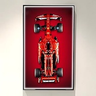 WETCEAOM Display Wallboard for Lego Technic Ferrari SF-24 F1 42207 Car with LED Light, Compatible wi