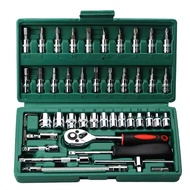 Bộ dụng cụ mở bulong ốc vít đa năng 46 chi tiết Không han gỉ Hàng Mới Bộ dụng cụ sửa chữa oto xe máy