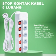 Stop Kontak Arde Switch Bukan Uticon Stop Kontak Kabel + Saklar Masing Masing 3 4 5 Lubang SNI