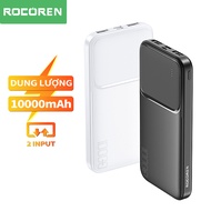 Rocoren Power Bank 10000mAh Portable Charger External Battery Fast Charging Powerbank For iPhone Xiaomi mi Samsung POCO