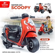 Mainan Motor Aki Anak Scoopy PMB Original Motor-motoran Anak Praktis