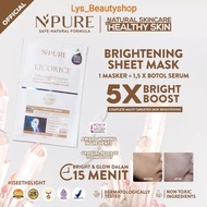 Npure Sheet Mask Licorice/Ultra Light Complete Face Mask/Brightening Face Mask