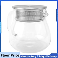 Heat Resistant Coffee Pot Hand Brewing Coffee Pot Steel Cover Transparent Sharing Pot Glass Brewing 