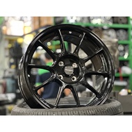 NEW 17X8J AOW TC105X Rim (set of 4) Gloss Black 4X100 for Vios Yaris City Jazz Myvi Ativa Mazda 2 MX