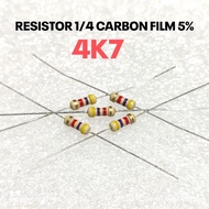 (10 PCS) RESISTOR 1/4W 1/4WATT 4K7 4.7K 4.7 KILO CF 5% ROHS