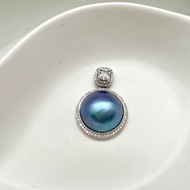 星空 馬貝珍珠 古典風格 純銀 吊墜 贈項鏈