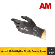 Ansell 11-840 Hyflex Nitrile Coated Glove  (Pack of 1 Pair)