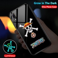 【Luminous Glass Casing】VIVO Y71 Y75 V7 Plus Y81 Y81i Y67 Y69 One Piece Luffy Phone Case Cover