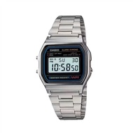 นาฬิกา Ca sio นาฬิกาข้อมือผู้ชาย-ผู้หญิง สายสแตนเลส รุ่น A158WA-1DF - สีเงิน
