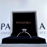 Pandora Diamond Promise Ring with Box Adjustable Ring Cubic Zirconia Romantic Wedding Engagement