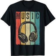Electronic Music Lover Dj Gift Vintage Retro Headphones T-Shirt