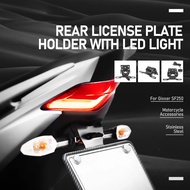 Moto Tail Tidy Fender Eliminator License Plate Stainless Steel Holder Bracket Led Light For Suzuki G