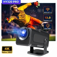 HY320 PRO Android 13 .0 4K Mini Projector 1080P ResolutionWiFi 6 Bluetooth 5.2 180° Rotation Automat