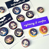 koucheese DC pin sets Batfam Pin Set Nightwing & Starfire Pin Set