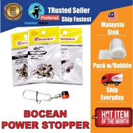 BOCEAN Power Stopper Size S, M, L 6pcs/Pack Fishingg Accessories Fishing Swivel Hook Sinker Float Re
