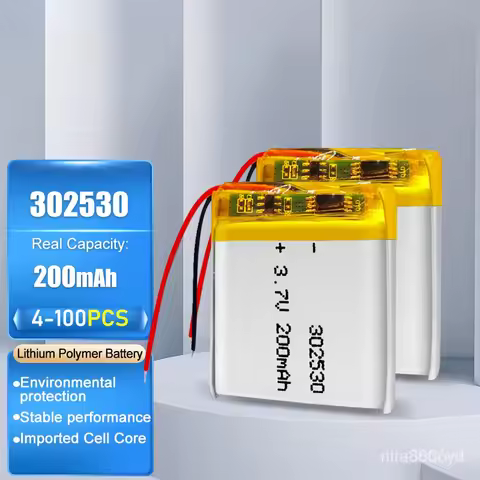 302530 200mAh 3.7V Lipo Lithium Polymer Rechargeable Battery For MP3 MP4 GPS Toys Smart Watch Blueto