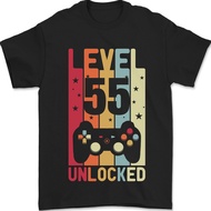 Level Up Your Style With This 55Th Birthday Men'S T-Shirt: 100% Cotton Tee