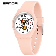 SANDA Ốp hình hoạt hình ngộ nghĩnh vị thành niên không thấm nước học sinh nữ Đồng hồ điện tử SD6139-