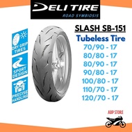 Deli Slash Tires Motor Tyre Motorsikal Tayar 17 Inci Tubeless - 70/90-17 80/80-17 80/90-17 90/80-17 