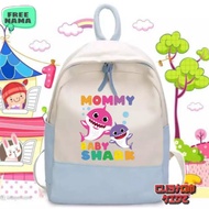Baby shark Kindergarten Elementary School Bag free Print Name