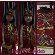 Sewa Red dayak Shirt For Girls