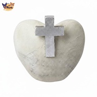 Perfk Pet Memorial Resin Statue Customizable Tombstone Paw Print Grave Marker for Commemorative Pets