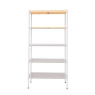 [特價]【dayneeds】松木 90x45x180公分 五層烤白原木板收納層架