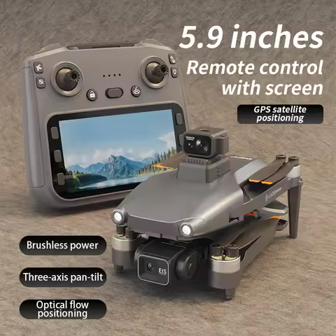 NEW L600 PRO MAX Drone with Large Screen 3-Axis Gimbal 5G GPS 8K HD EIS Camera Obstacle Avoidance Br