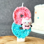 Creative DIY Birthday Number Candle 0-9 Cute Cat Birthday Candle