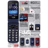 🔥🇸🇬 Y2K 4G Flip Senior Citizen Phone (Elderly Phone) dual sim dual 4G LTE network standby support(1 