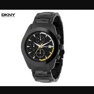 DKNY 男裝 黑鋼錶