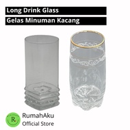 Highball Drinking Glasses Tumbler Long Drink / Gelas Minuman Kacang
