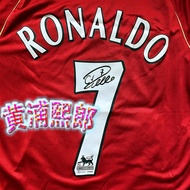 Crown Cristiano Cristiano Ronaldo Autographed Manchester United 0607 Football Jersey// XZ