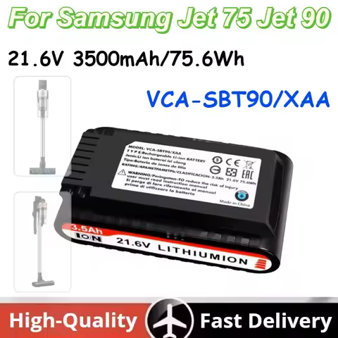 New 21.6V 3500mAh/75.6Wh VCA-SBT90/XAA High Quality Lithium-ion Battery for Samsung Jet 75 Jet 90 Va