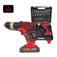 COD Bor 2baterai 36V MAKITA impact drill 13mm MESIN AB-36FW Bor cordless full fitur set