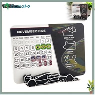 TAMAKO F1 Race Schedule Calendar, With F1 Car Stand 7.0" x 5.5" 2025 Racing Calendar, Practical Form