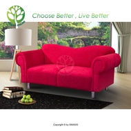 SMASIS ISABELLA 2 Seater Sofa / Fabric Sofa Upholstery (Red)