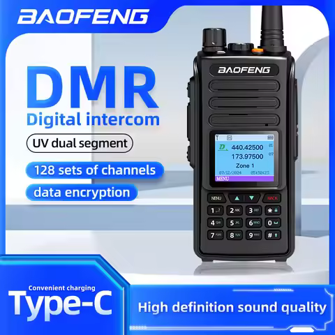 Baofeng DMR DM-1702 GPS Dual Mode Analog And Digital Walkie Talkie Tier 1+2 Dual Time Slot VHF 136-1