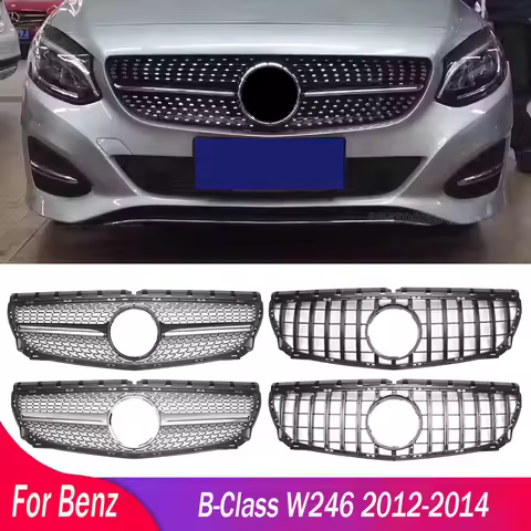 GT/Diamonds Style Front Bumper Grille For Mercedes Benz B-Class W246 B180 B200 B250 2012 2013 2014