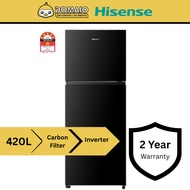HISENSE 420L 2-DOOR INVERTER FRIDGE BLACK RT439N4ABN1