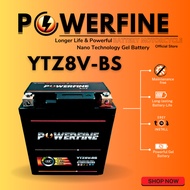 POWERFINE YTZ8V YTZ8 BATTERY R25 XMAX250 REBEL500 KAWASAKI ZZR KLX150 BENELLI RSF150 DEMAK
