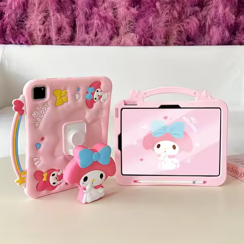 For Xiaomi RedMi Pad 2 SE 8.7 11 Inch Cute 3D Cartoon Melody Kitty Tablet Case Kids Friendly Silicon