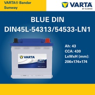 DIN45L | 54313 | 54533 | LN1 | VARTA BLUE DYNAMIC CAR BATTERY | TOYOTA FORD HYUNDAI | [INSTALLATION 