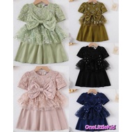 Peplum Ribbon Baby Peplum Muslimah Moden Budak Perempuan 12-18m Tahun Baju Kurung Raya Murah Kids Re
