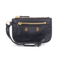 【二手】巴黎世家BALENCIAGA零錢包，黑色皮革，女士款，二手