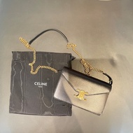 💙CELINE WOC🤍凱旋 WALLET ON CHAIN TRIOMPHE IN SHINY CALFSKIN 肩背包 側背包
